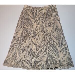 Vintage Talbots Size 8 100% Pure Silk Mesh Overlay Knee Length Elegant Skirt Y2K